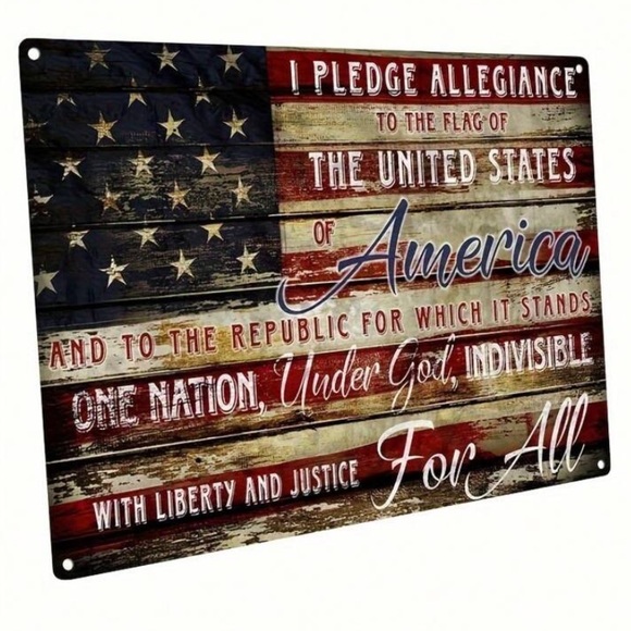 Other - 8x12” Patriotic American Flag Metal Wall Sign